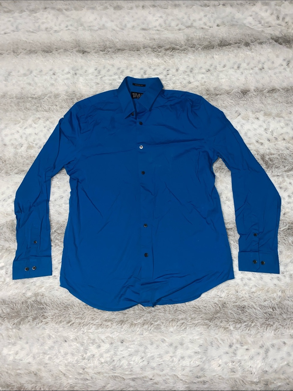Express Men's Electric Blue Dress Shirt